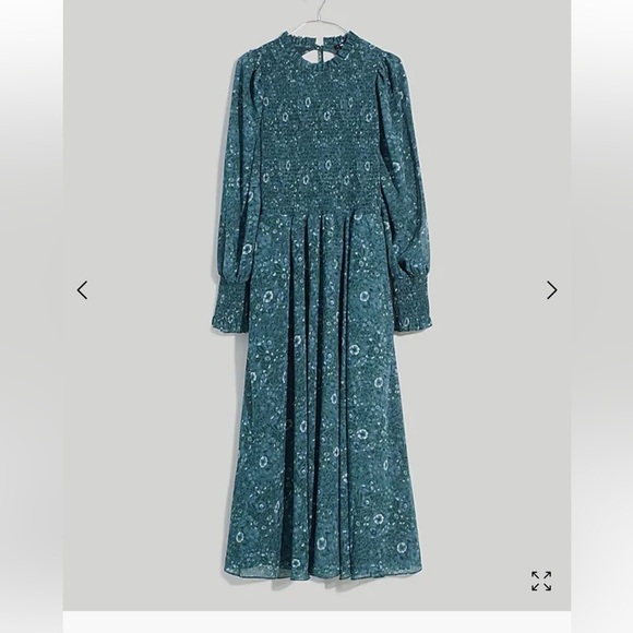 Madewell Dresses & Skirts - Madewell Crinkle Georgette Lucie Tie-Back Midi Dress in Woodland Floral